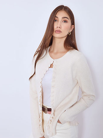 Ζακέτα με βολάν λεπτομέρεια WT7616.5308+4