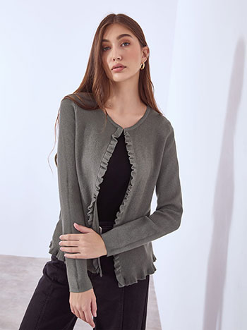 Ζακέτα με βολάν λεπτομέρεια WT7616.5308+2