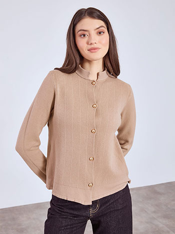 Ζακέτα πλεκτή με μάο γιακά WT7616.5316+6