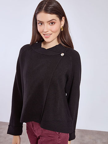 Ζακέτα κρουαζέ ασύμμετρη WT7616.5325+1