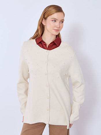 Ζακέτα με πέρλες WT7616.5464+6