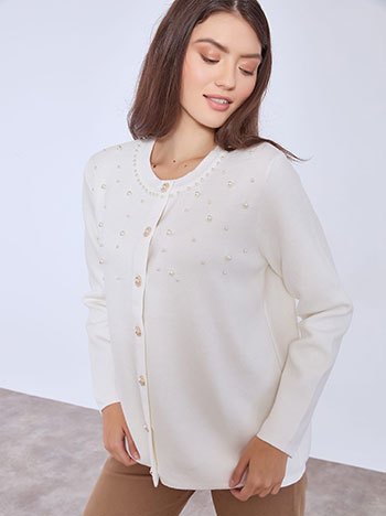 Ζακέτα με πέρλες WT7616.5464+3