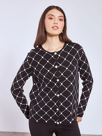 Ζακέτα με μεταλλιζέ σχέδια WT7616.5465+1