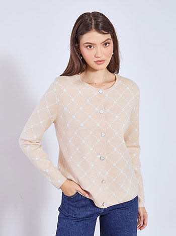 Ζακέτα με μεταλλιζέ σχέδια WT7616.5465+3