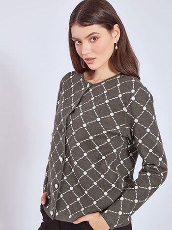 Ζακέτα με μεταλλιζέ σχέδια WT7616.5465+2