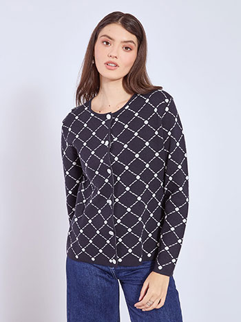 Ζακέτα με μεταλλιζέ σχέδια WT7616.5465+4