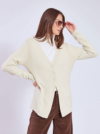 Ζακέτα πλεκτή με άνοιγμα μπροστά WT7616.5474+4