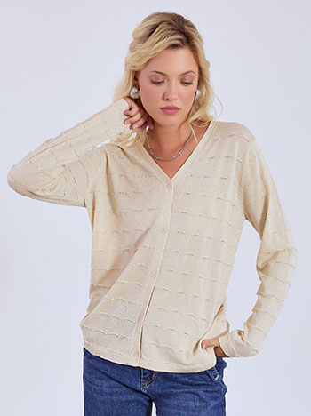 Ζακέτα ανάγλυφη μεταλλιζέ WT7616.5489+7