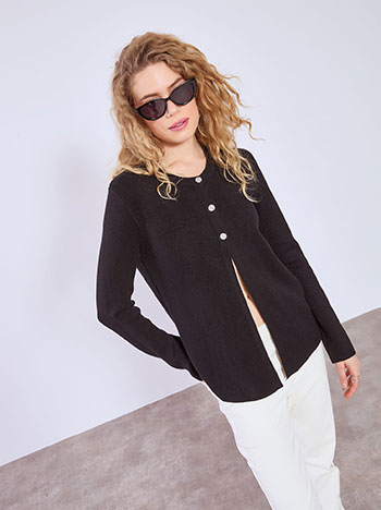 Ζακέτα με strass κουμπιά WT7616.5525+1