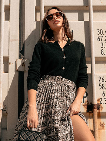 Ζακέτα με κουμπιά πέρλες WT7616.5646+1