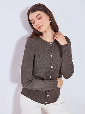 Ζακέτα με κουμπιά πέρλες WT7616.5646+2