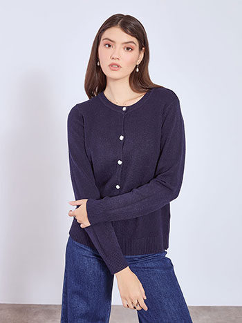 Ζακέτα με κουμπιά πέρλες WT7616.5646+5