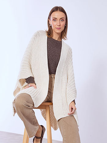 Ζακέτα με χοντρή πλέξη WT7620.5684+4