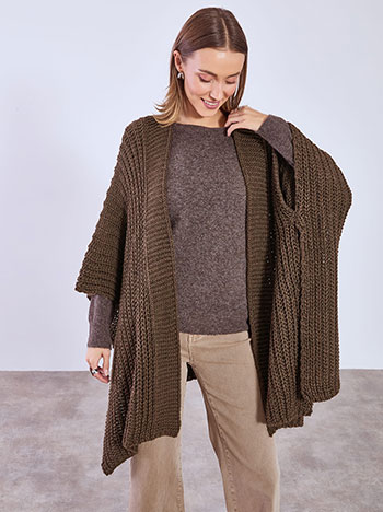 Ζακέτα με χοντρή πλέξη WT7620.5684+3