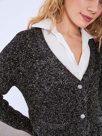 Ζακέτα μεταλλιζέ με παγιέτες WT7633.5010+1