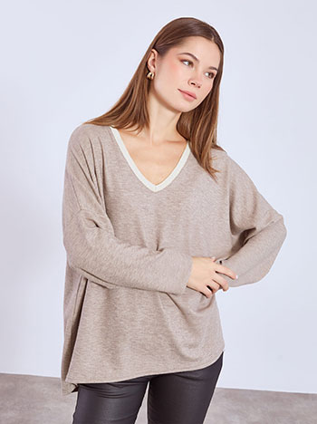 Celestino Μπλούζα ασύμμετρη με μεταλλιζέ λαιμόκοψη WT7639.4713+3