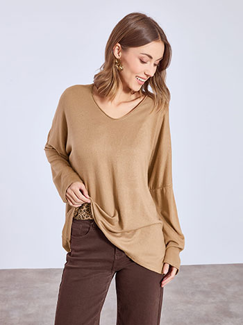 Μπλούζα με εσωτερικό τύπωμα λεοπάρ WT7639.4783+2