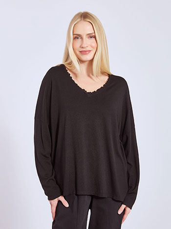 Μπλούζα με βολάν στη λαιμόκοψη WT7639.4785+1