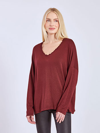 Μπλούζα με βολάν στη λαιμόκοψη WT7639.4785+3