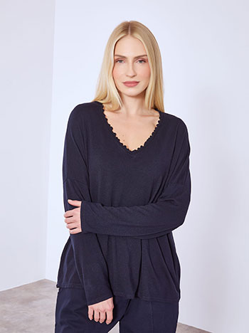 Μπλούζα με βολάν στη λαιμόκοψη WT7639.4785+4