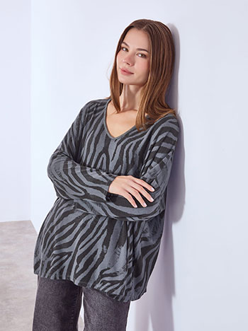 Μπλούζα με τύπωμα ζέβρα WT7639.4792+1