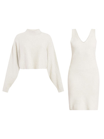 Σετ πλεκτό με φόρεμα και πουλόβερ WT7642.0061+5 φωτογραφία
