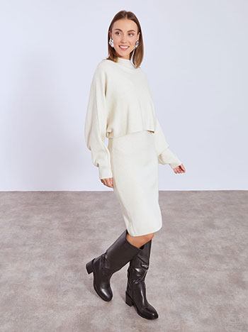 Σετ πλεκτό με φόρεμα και πουλόβερ WT7642.0061+5 φωτογραφία