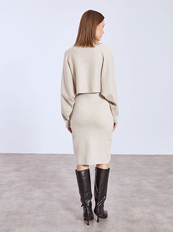 Σετ πλεκτό με φόρεμα και πουλόβερ WT7642.0061+4