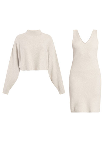 Σετ πλεκτό με φόρεμα και πουλόβερ WT7642.0061+4 φωτογραφία