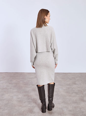 Σετ πλεκτό με φόρεμα και πουλόβερ WT7642.0061+3