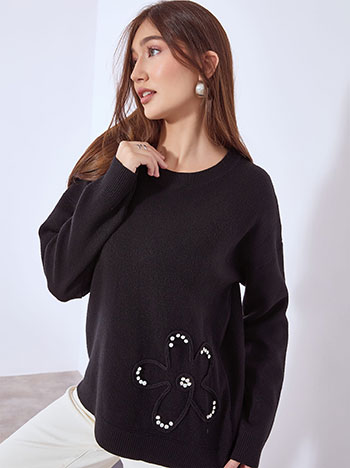 Πουλόβερ με πέτρες strass WT7642.4233+1