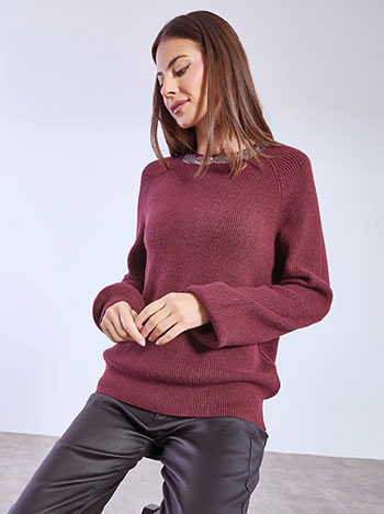 Πουλόβερ με σχέδιο strass WT7642.4370+5