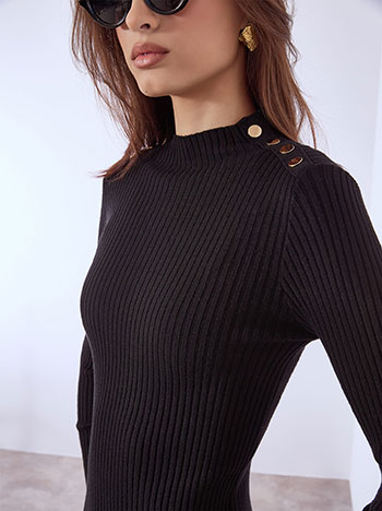 Φόρεμα ριπ με κουμπιά στον ώμο WT7642.8057+1