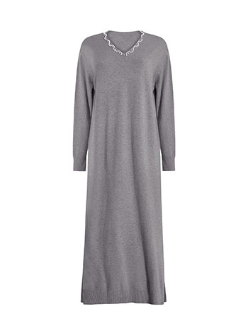 Φόρεμα πλεκτό μίντι με πέρλες WT7642.8627+2 φωτογραφία