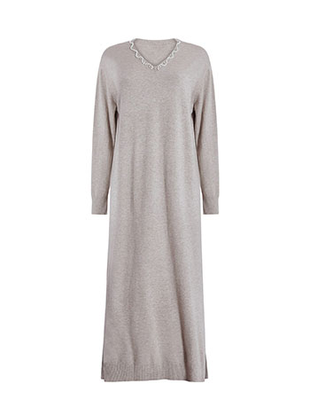 Φόρεμα πλεκτό μίντι με πέρλες WT7642.8627+3 φωτογραφία