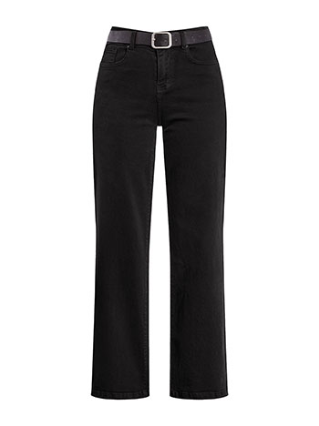 Τζιν wide leg με ζώνη δερματίνης WT7643.1738+1 φωτογραφία