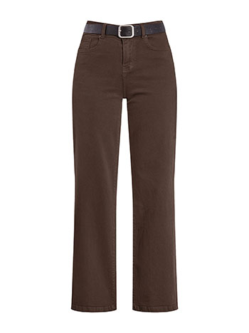 Τζιν wide leg με ζώνη δερματίνης WT7643.1738+3 φωτογραφία