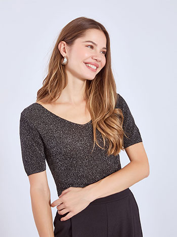 Μπλούζα κοντομάνικη μεταλλιζέ WT7693.4014+1