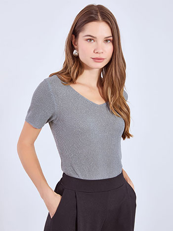 Celestino Μπλούζα κοντομάνικη μεταλλιζέ WT7693.4014+2