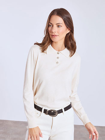 Μπλούζα με γιακά και κουμπιά WT7693.4285+5