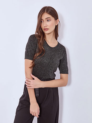 Μπλούζα πλεκτή μεταλλιζέ WT7693.4326+1