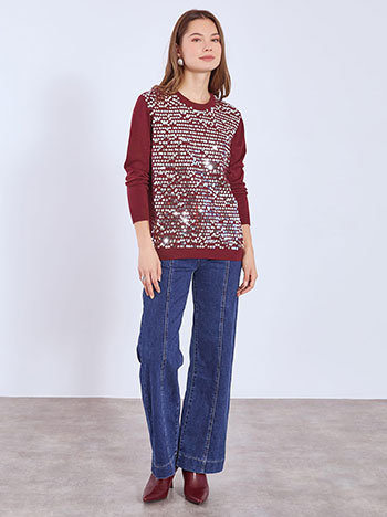 Πουλόβερ με παγιέτες καθρέφτη WT7693.4518+4 φωτογραφία