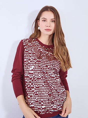 Celestino Πουλόβερ με παγιέτες καθρέφτη WT7693.4518+4