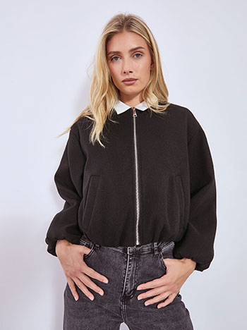 Μπουφάν με balloon μανίκι WT7702.6707+1