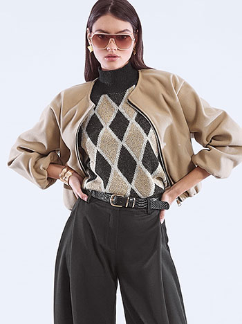 Μπουφάν με balloon μανίκι WT7702.6707+4