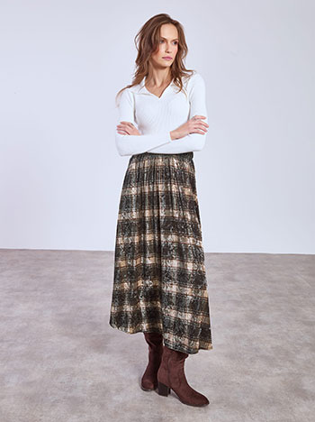 Φούστα μάξι καρό WT7732.2793+1