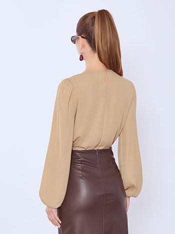 Μπλούζα κρουαζέ με πιέτες WT7732.4128+3 φωτογραφία