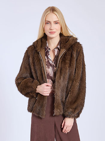 Γούνα με κουκούλα WT7732.6059+2
