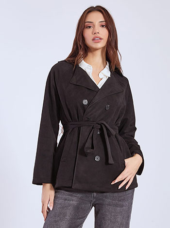 Celestino Παλτό με σουέντ όψη και ζώνη WT7732.7991+1