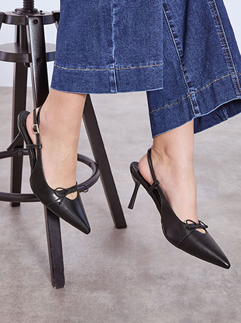 Γόβες slingback με φιόγκο WT7741.A062+1